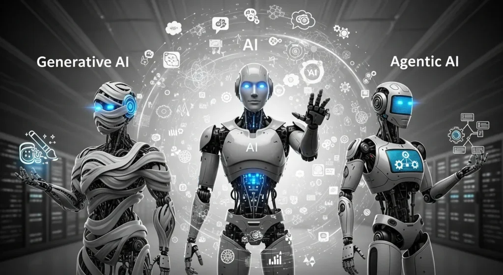AI vs Generative AI vs Agentic AI